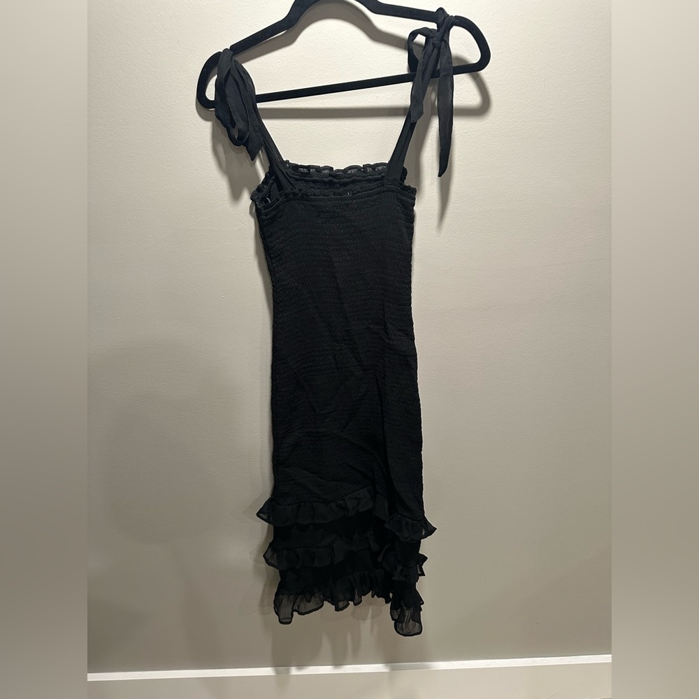 Abercrombie & Fitch Black Midi Dress